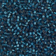 Miyuki delica kralen 10/0 - Silver lined blue zircon dyed DBM-608